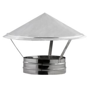 Rozsdamentes acél kalap, esőálló, 250 mm