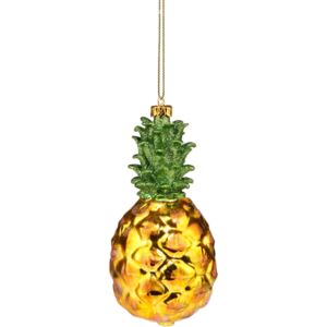 HANG ON üveg karácsonyfadísz ananász 11cm