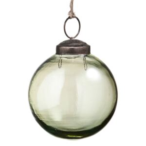HANG ON üveggömb karácsonyfadísz zöld, 7,5 cm