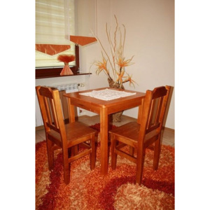 WOOD 3 tömörfa asztal, négyzetes, 60x60 cm, éger