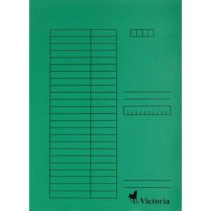 Pólyás dosszié, karton, A4, VICTORIA, zöld (IDPI03)