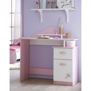 Íróasztal DAD5 Rózsaszín + gyöngyfehér