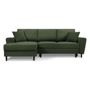 Black Friday -15% Moghan zöld kordbársony kinyitható kanapé, bal oldali - Micadoni Home