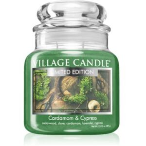 Village Candle Cardamom & Cypress illatos gyertya (Glass Lid) 389 g