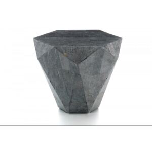 DIAMANTE S kő design dohányzóasztal - antracit