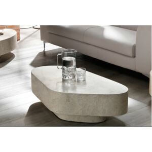 TRAPEZIA kő design dohányzóasztal - beige/antracit