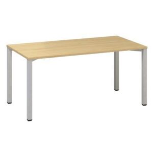 Alfa 420 konferenciaasztal szürke lábazattal, 160 x 80 x 74,2 cm, egyenes kivitel, vadkörte mintázat