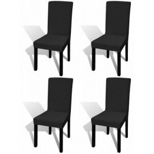 4 db nyujtható szék huzat fekete