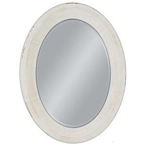 20818-2 Fannie ovális tükör antik fehér színű kerettel 60x80cm