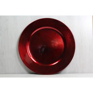 Műanyag tálca - piros (á. 33 cm) - karácsonyi