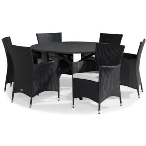 Asztal és szék garnitúra VG4652, Szín: Fekete + fehér