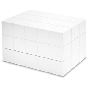 Fa ékszertartó doboz fiókkal - fehér kockás - 20x12x12 cm