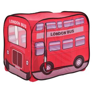 [casa.pro]® Játszósátor gyerekeknek - Londoni piros busz motívum 80 x 100 x 70 cm