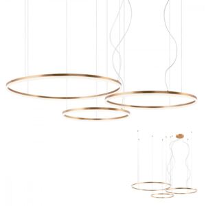 ANILLOS LED csillár bronz, 100 cm, 80 cm, 60 cm gyűrűvel