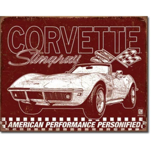 Corvette - 69 StingRay fémplakát, (30 x 42 cm)