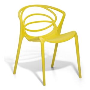 Étkezőszék - Kerti szék - Sárga műanyag szék - BEND