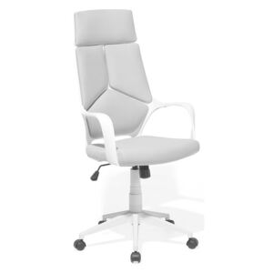 Fehér és szürke színű modern irodai forgószék DELIGHT