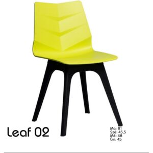 Leaf szék lime-fekete