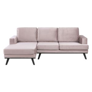 Stílusos ülőgarnitúra North 233 cm balos - világos rózsaszín
