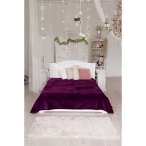 Merinos ágytakaró / 200 x 240 lila /