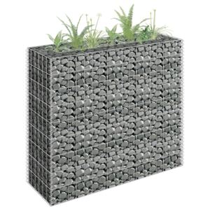 Horganyzott acél gabion virágtartó 90 x 30 x 90 cm