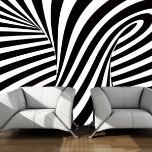 Fotótapéta Bimago - Optical Art: Black And White + Ragasztó ingyen 200x154 cm