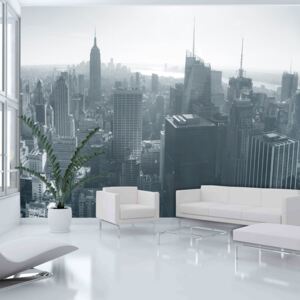 Fotótapéta Bimago - New York City skyline černá a bílá + Ragasztó ingyen 200x154 cm