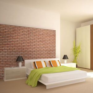 Fotótapéta Bimago - Orange brick wall + Ragasztó ingyen 250x193 cm