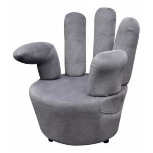 Szürke bársony kéz alakú szék