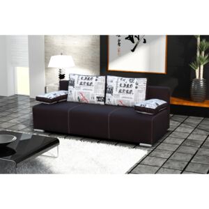Háromszemélyes kanapé Forlo (fekete)