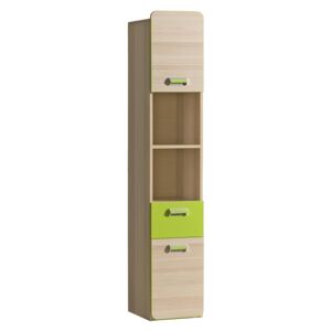 Polcos szekrény Lavendon L3 (zöld)