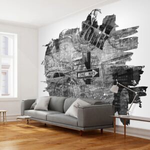Fotótapéta Bimago - Black-and-white New York collage + Ragasztó ingyen 200x154 cm