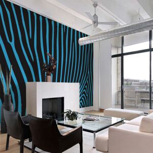 Fotótapéta Bimago - Zebra Pattern (Turquoise) + Ragasztó ingyen 200x154 cm