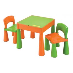 New Baby gyerekasztal székkel - narancssárga/zöld