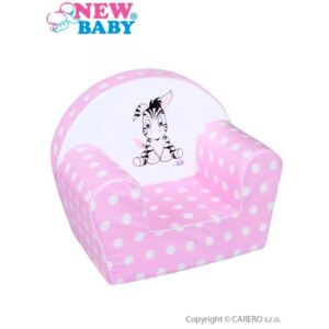 New Baby Zebra gyerekfotel - rózsaszín