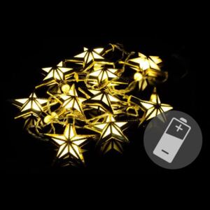 Karácsonyi LED világítás - csillagok - meleg fehér 10 LED