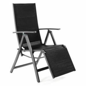 Kerti összecsukható szék DELUXE - fekete