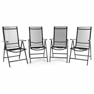 Kerti székek GARTH 4 db - fekete