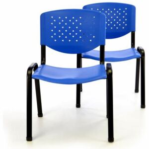 Műanyag irodai szék készlet 2db - kék