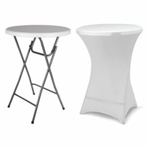 Party asztal BISTRO összecsukható - fehér