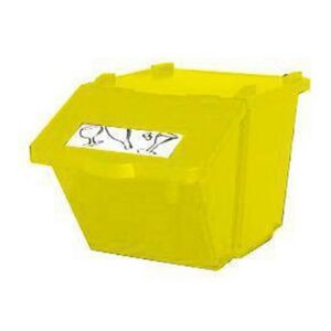 Manutan műanyag szemetes szelektív hulladékgyűjtésre, 45 literes térfogat, sárga