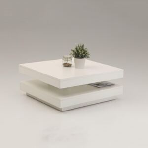 BEN forgatható dohányzó asztal Fehér laminált MDF 78cm
