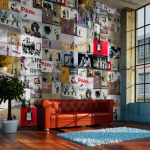 Tapéta Bimago - Banksy - a collage + Ragasztó ingyen tekercs 50x1000 cm
