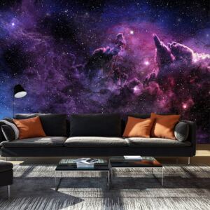 Fotótapéta Bimago - Purple Nebula + Ragasztó ingyen 300x210 cm