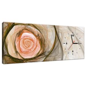 Órás falikép Gyönyörű rózsa fraktál 100x40cm ZP1481A_1I