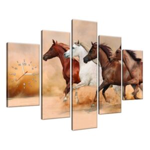 Órás falikép Gyönyörű lovak állománya 150x105cm ZP2062A_5H
