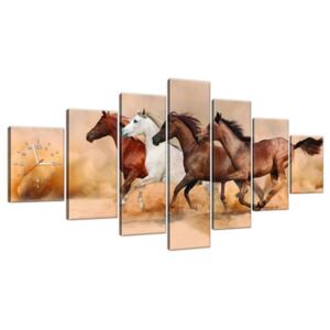 Órás falikép Gyönyörű lovak állománya 210x100cm ZP2062A_7A