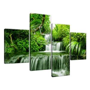 Órás falikép Vízesés az esőerdőben 120x80cm ZP2353A_4E