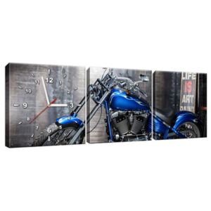 Órás falikép Kék motorkerékpár 90x30cm ZP2379A_3A