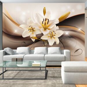 Fotótapéta Bimago - Golden Lily + Ragasztó ingyen 300x210 cm